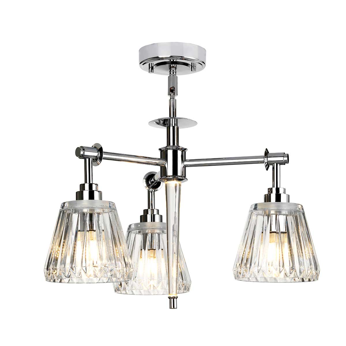 Agatha 3 Light Pendant – Polished Chrome