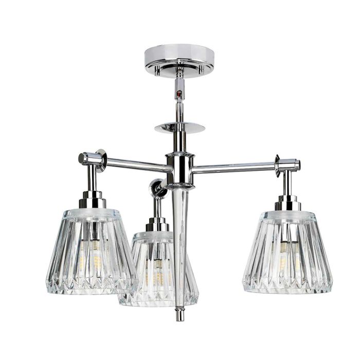 Agatha 3 Light Pendant - Polished Chrome