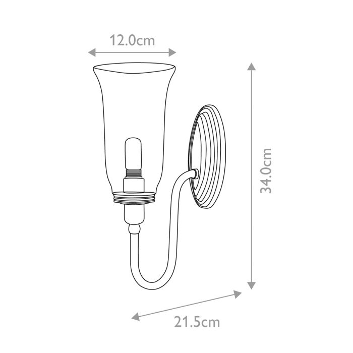 Blake 1 Wall Light - Polished Nickel