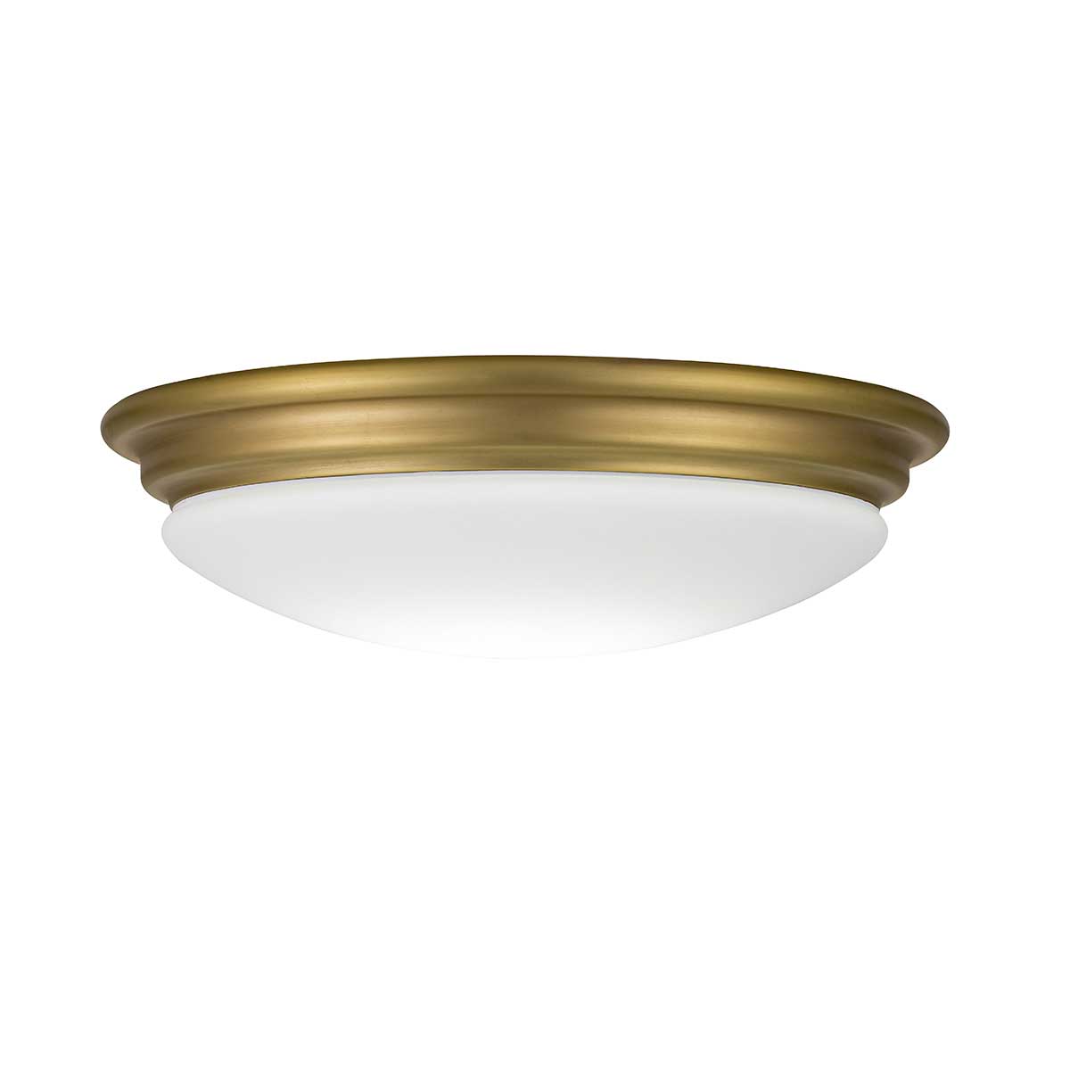 Brompton 1 Light Flush Mount – Brushed Brass