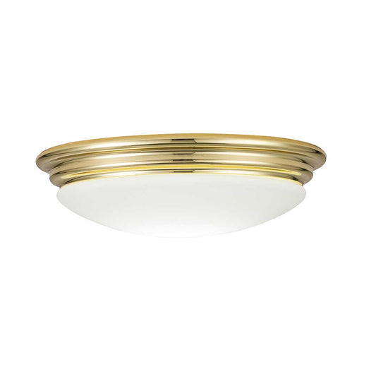 Brompton 1 Light Flush Mount – Polished Brass