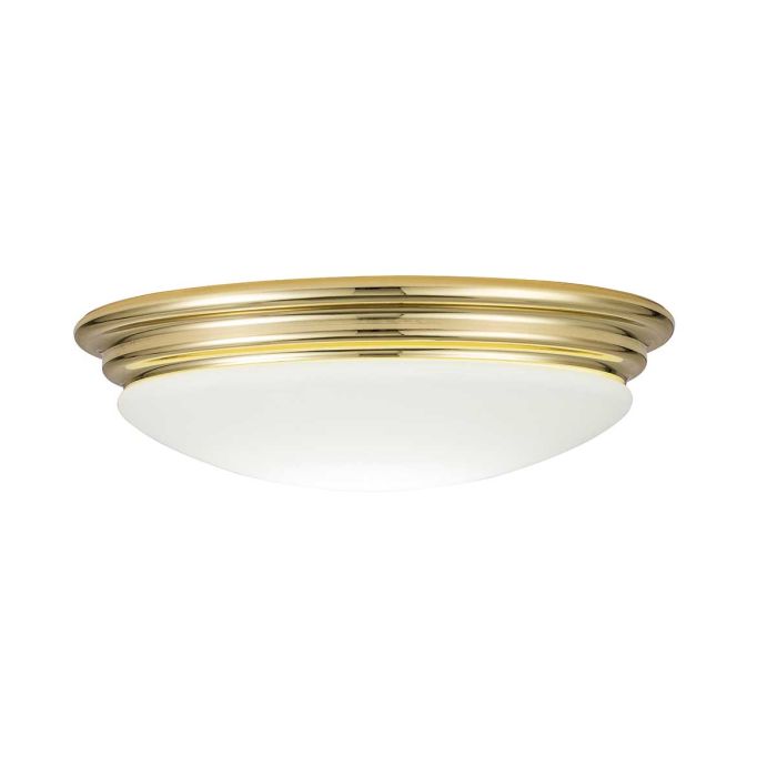 Brompton 1 Light Flush - Polished Brass