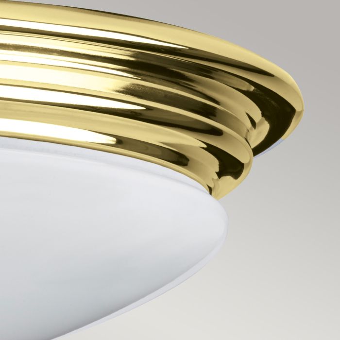 Brompton 1 Light Flush - Polished Brass