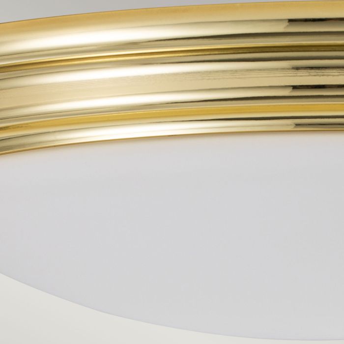 Brompton 1 Light Flush - Polished Brass