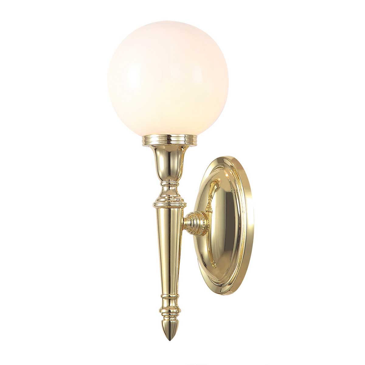 Dryden 1 Light Round Wall Light – Polished Brass