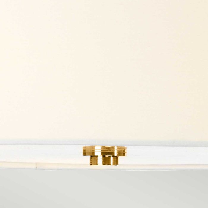 Falmouth 3 Light Semi-Flush - French Gold / Cream Shade