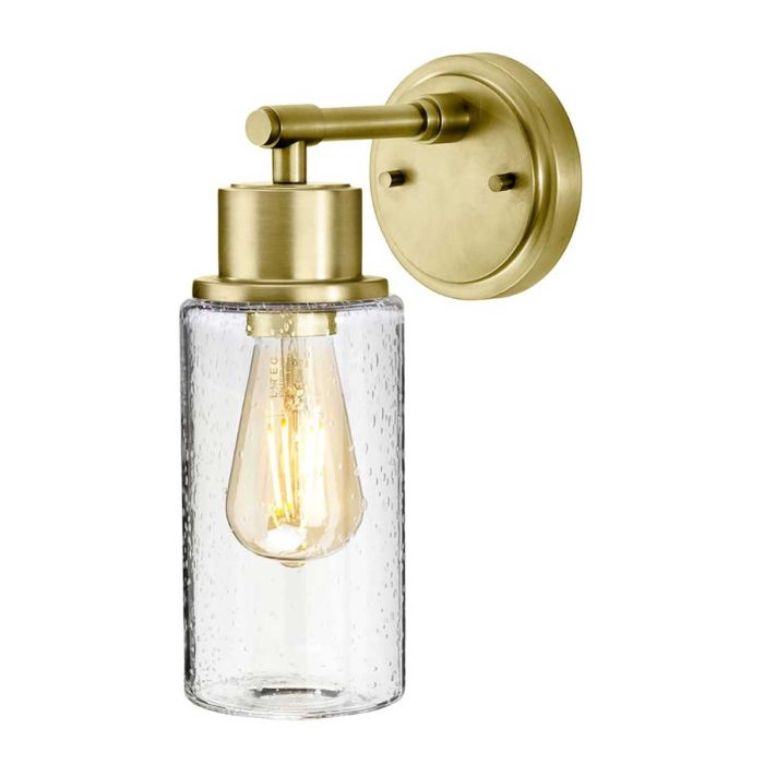 Morvah 1 Light Wall Light - Brushed Brass