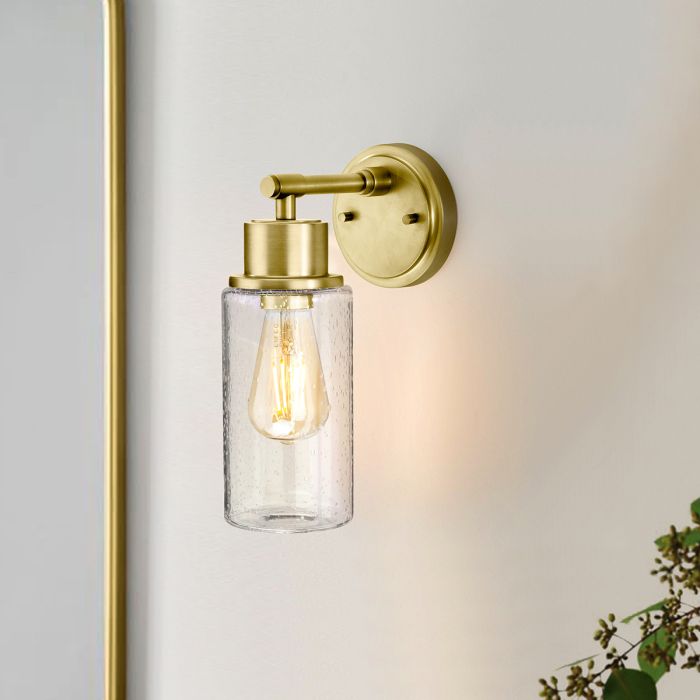 Morvah 1 Light Wall Light - Brushed Brass