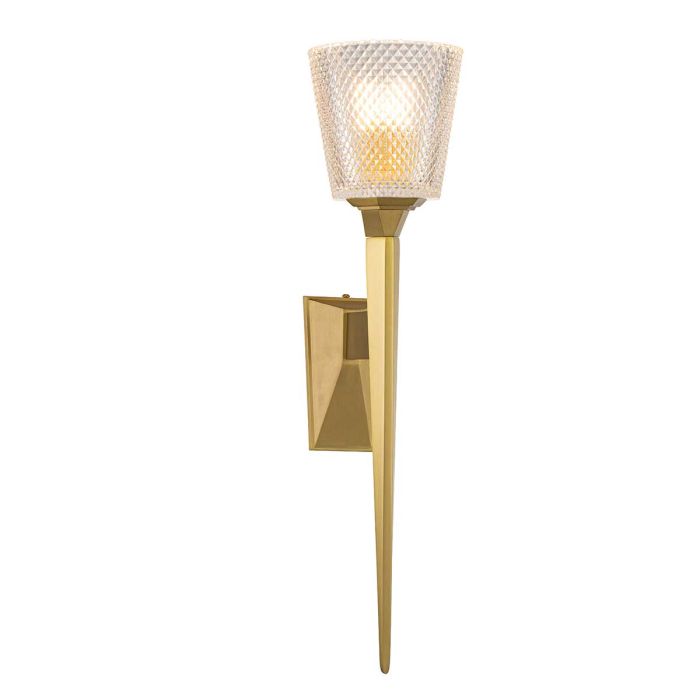 Verity 1 Light Wall Light - Brushed Brass