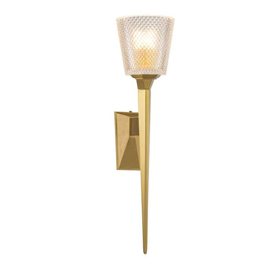 Verity 1 Light Wall Light - Brushed Brass