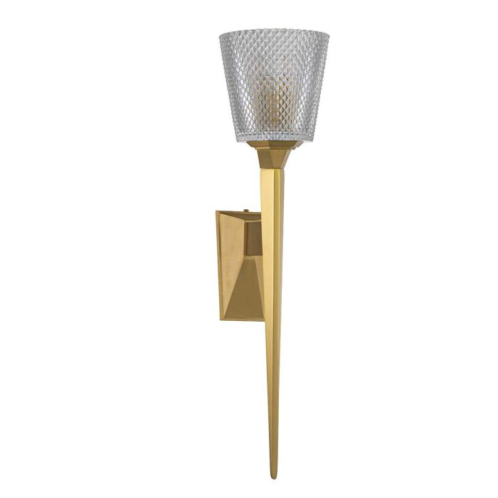 Verity 1 Light Wall Light - Brushed Brass