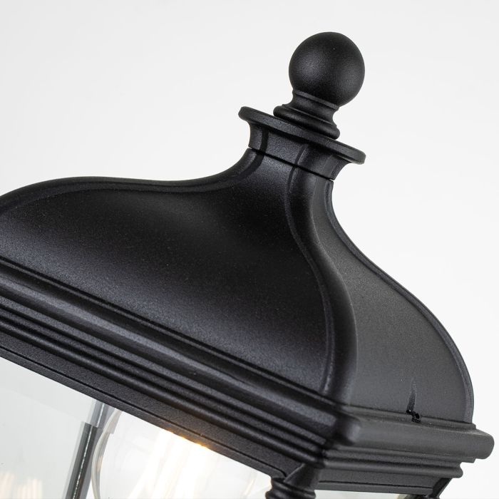Bayview 1 Light Medium Pedestal Lantern - Black