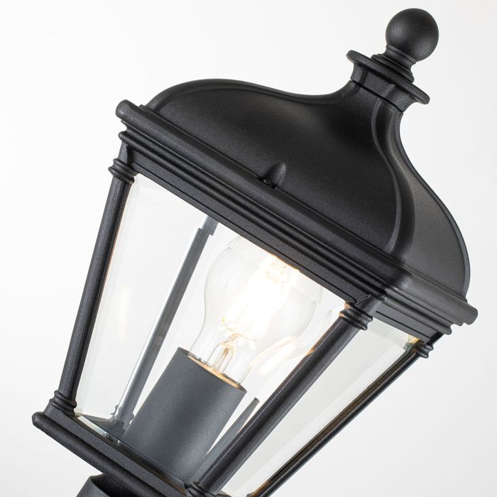 Bayview 1 Light Medium Pillar Lantern - Black