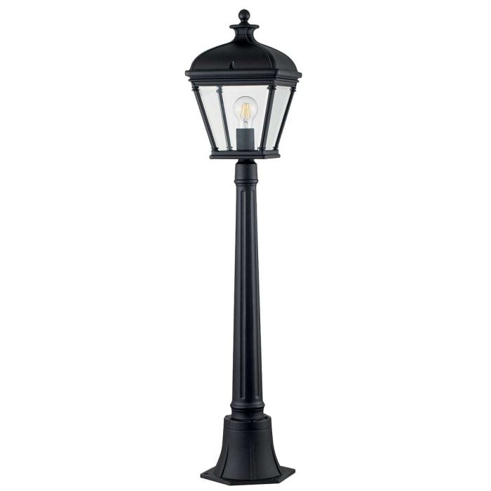 Bayview 1 Light Medium Pillar Lantern - Black