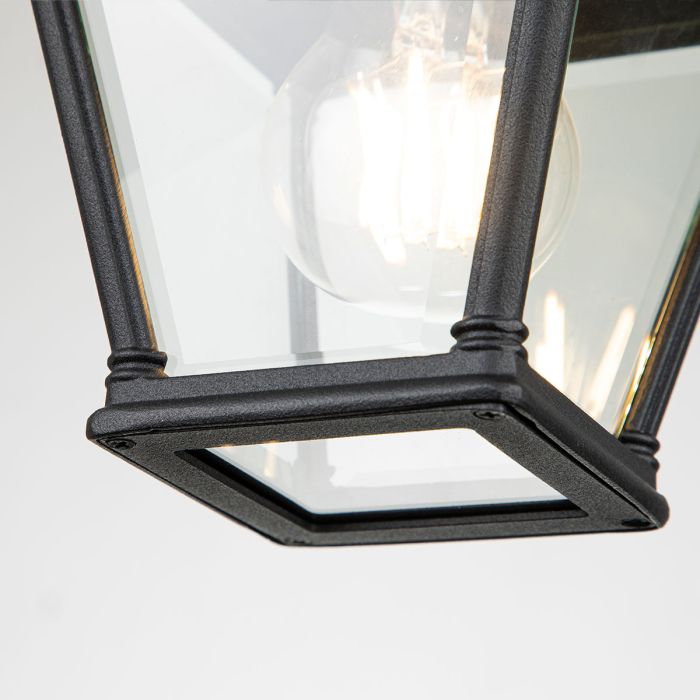 Bayview 1 Light Porch Lantern - Black