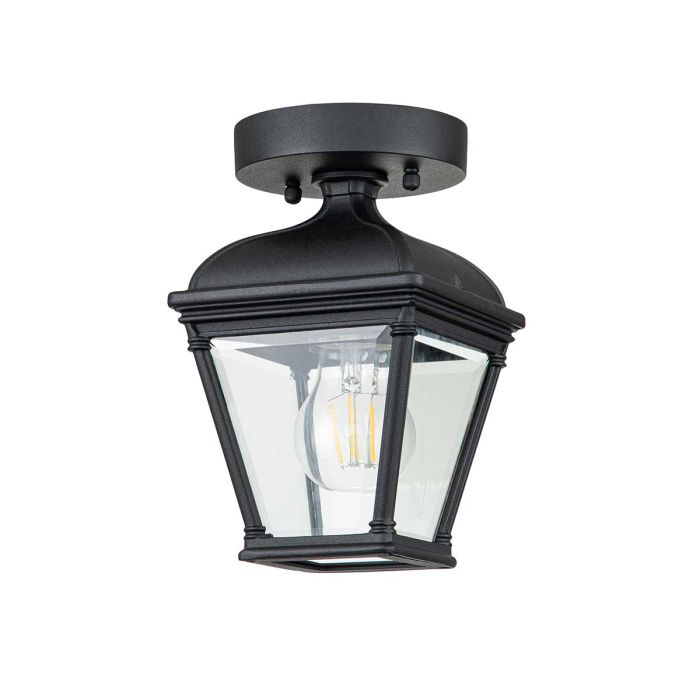 Bayview 1 Light Porch Lantern - Black