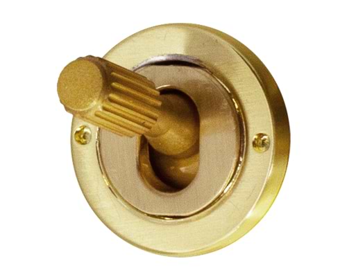 The Savoy Collection Brushed Brass 1 Gang Retractive Toggle Switch Screwless