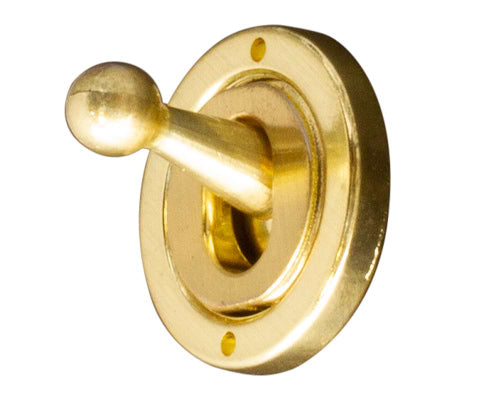 The Savoy Collection Brushed Brass 2 Gang Retractive Toggle Switch Screwless