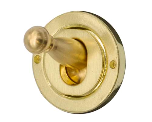 The Savoy Collection Brushed Brass 1 Gang Retractive Toggle Switch Screwless
