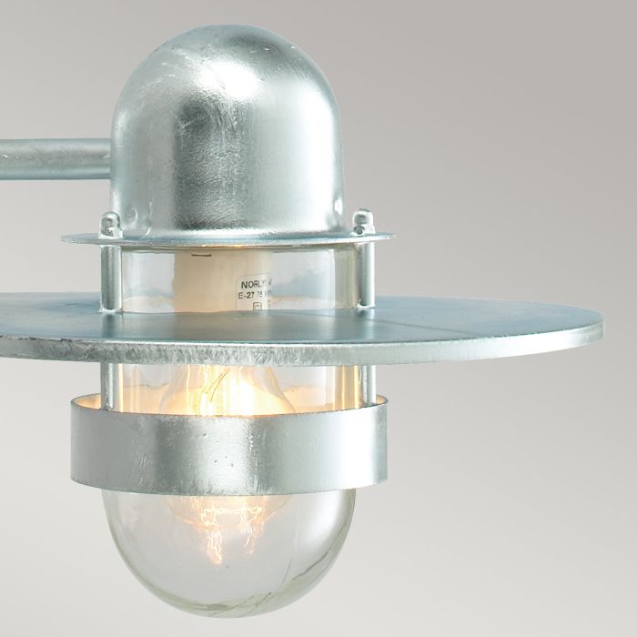 Bergen 1 Light Wall Lantern - Galvanised