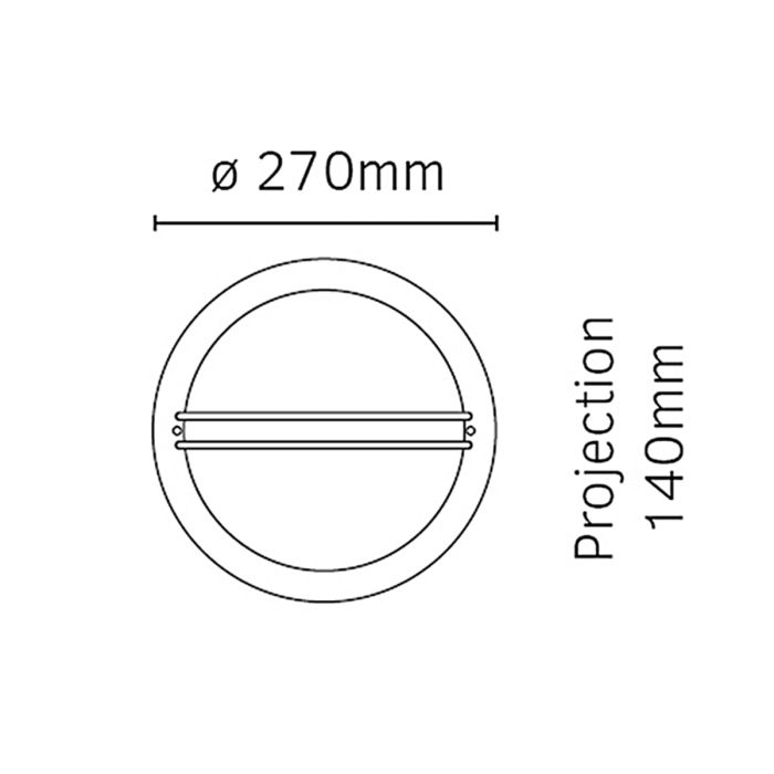 Berlin 1 Light Wall Light - Black