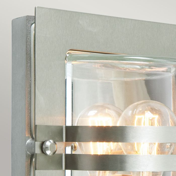 Bern 1 Light Wall Lantern - Stainless Steel With Clear Glass