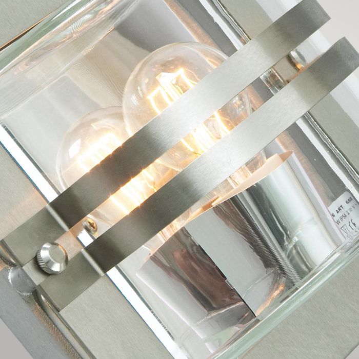 Bern 1 Light Wall Lantern - Stainless Steel With Clear Glass