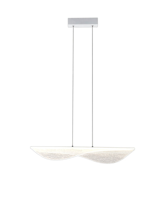 Bianca Pendant, 40W LED, 3000K, 2450lm, White, Acrylic, 3yrs Warranty by Mantra