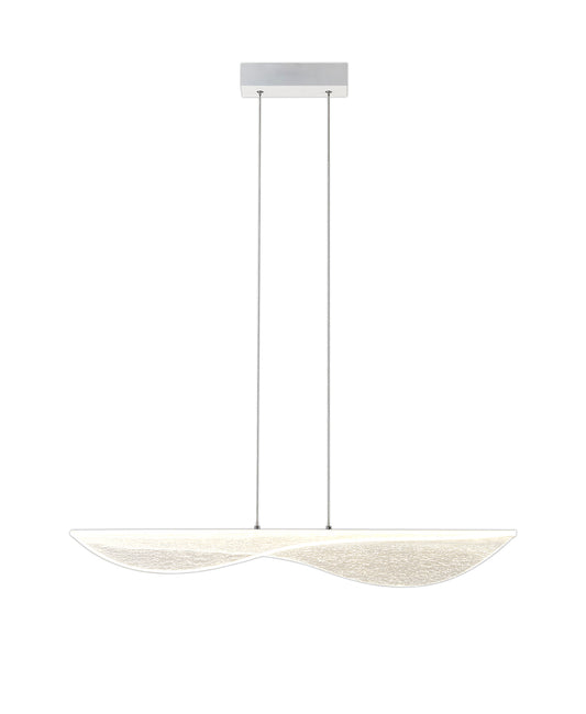 Bianca Pendant Dimmable, 50W LED, 3000K, 3000lm, White, Acrylic, 3yrs Warranty by Mantra