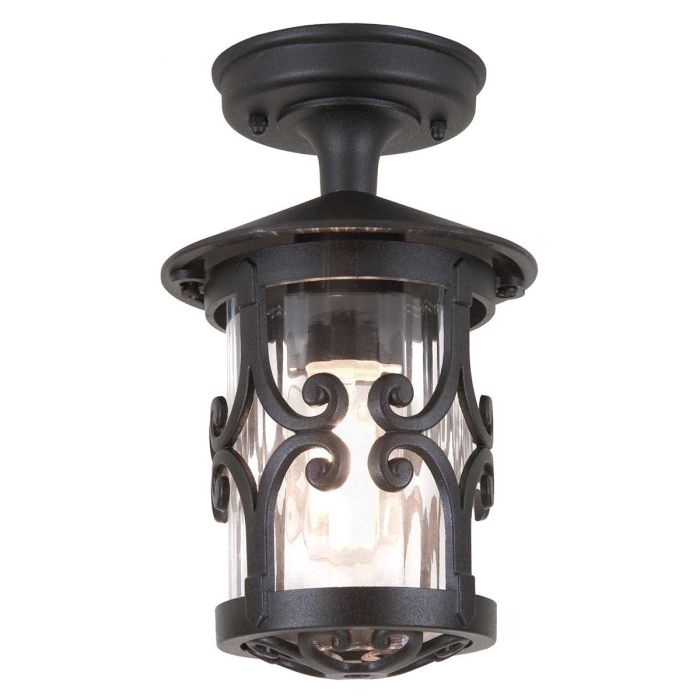 Hereford 1 Light Porch Lantern - Black