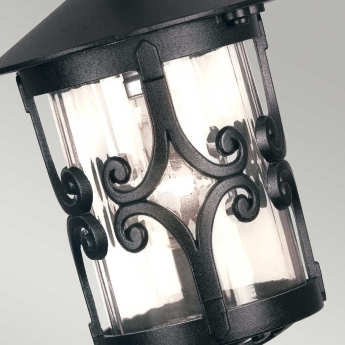 Hereford 1 Light Porch Chain Lantern - Black