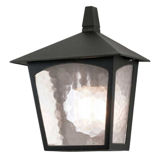 York 1 Light Flush Lantern - Black
