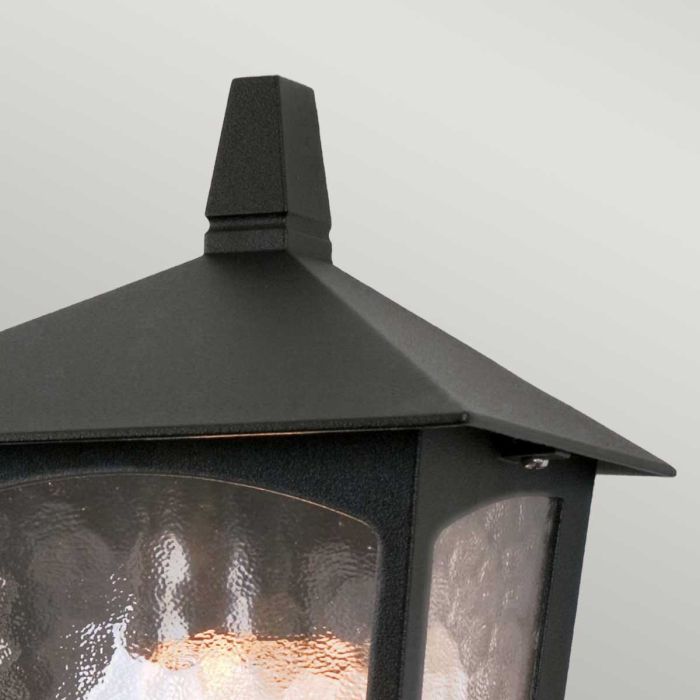 York 1 Light Flush Lantern - Black
