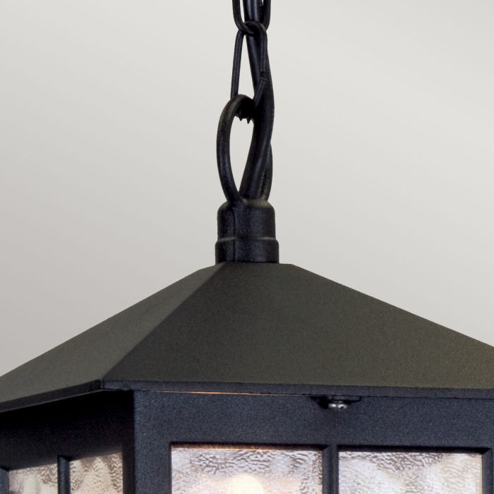 Winchester 1 Light Chain Lantern - Black