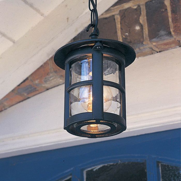 Hereford 1 Light Chain Lantern - Black