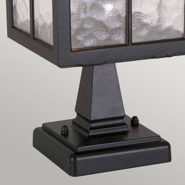 Winchester 1 Light Pedestal Lantern - Black