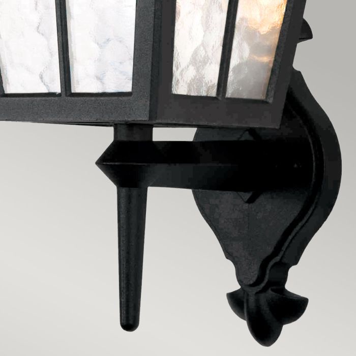 Canterbury 1 Light Wall Up Lantern - Black