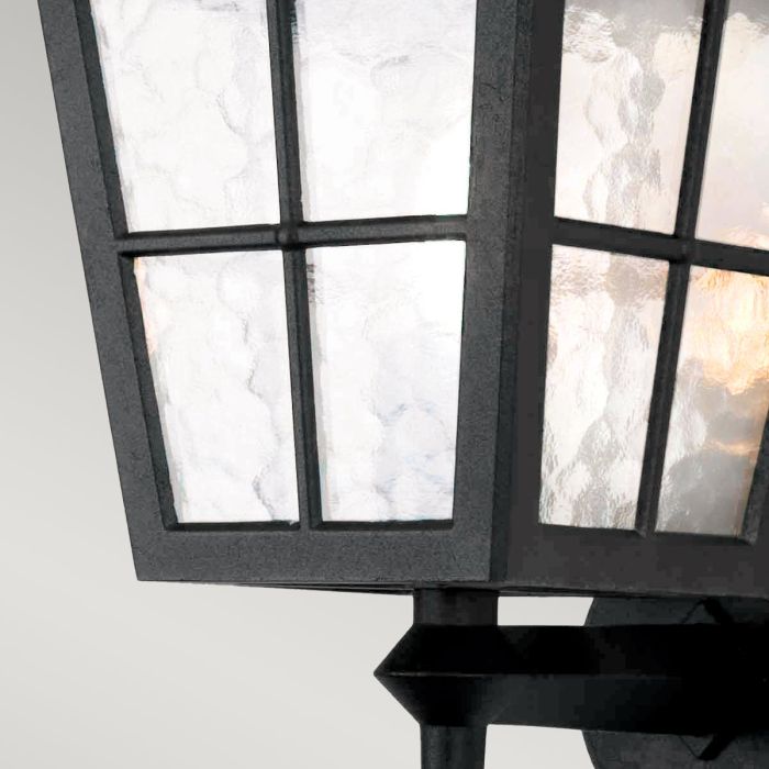 Canterbury 1 Light Wall Up Lantern - Black