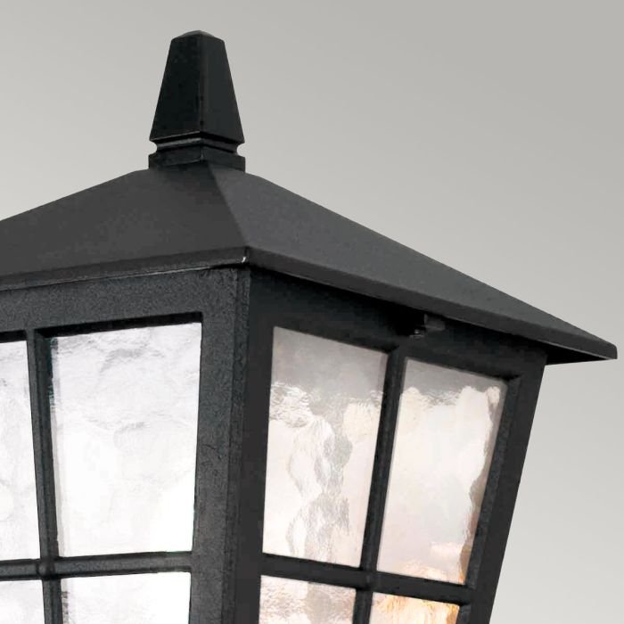 Canterbury 1 Light Wall Up Lantern - Black