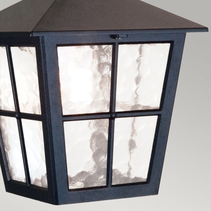 Canterbury 1 Light Chain Lantern - Black