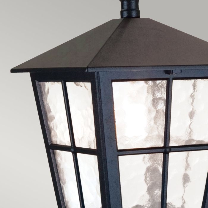 Canterbury 1 Light Chain Lantern - Black