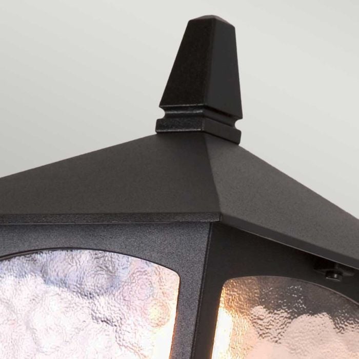 York 1 Light Wall Up Lantern - Black