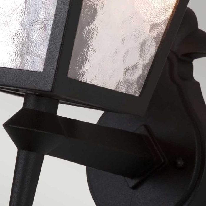 York 1 Light Wall Up Lantern - Black