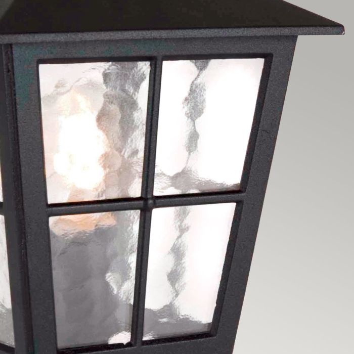 Canterbury 1 Light Pedestal Lantern - Black