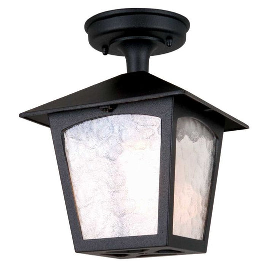 York 1 Light Porch Lantern - Black