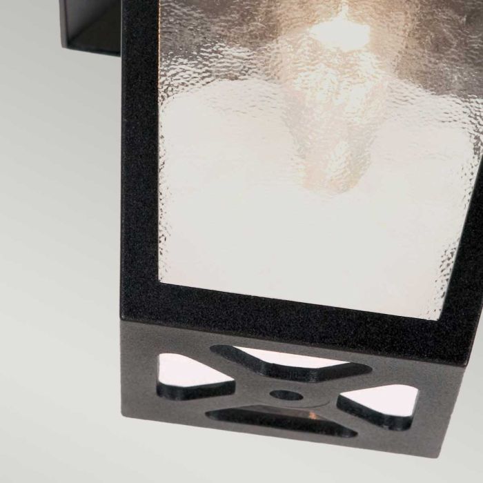 York 1 Light Flush Porch Lantern - Black