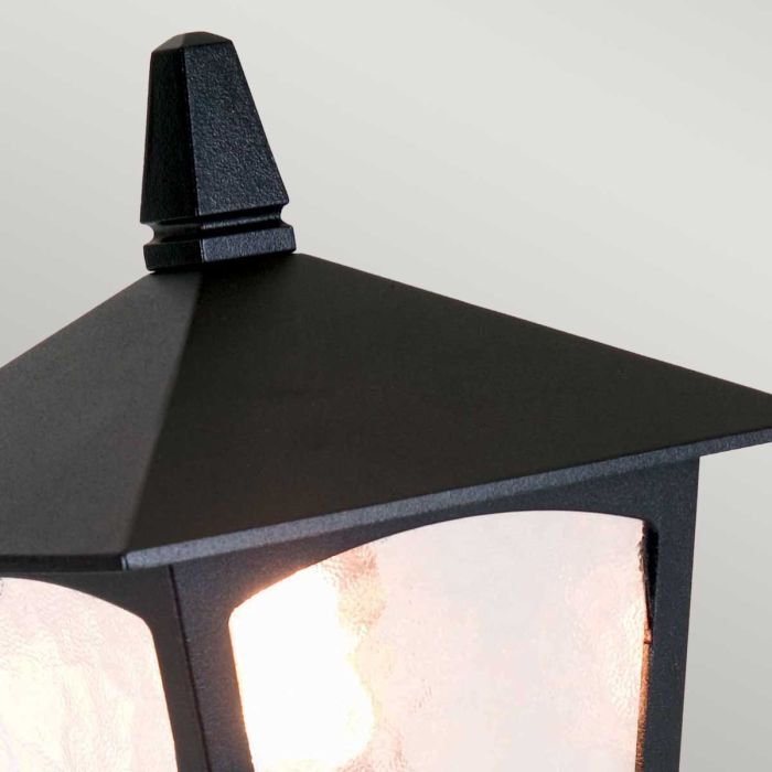 York 1 Light Pedestal Lantern - Black