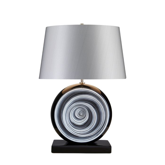 Black Swirl 1 Light Table Lamp