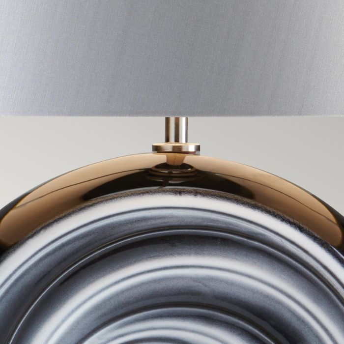 Black Swirl 1 Light Table Lamp