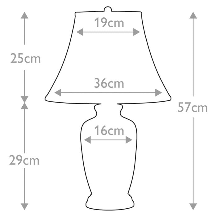 Blue Ginger Jar 1 Light Table Lamp - Blue and White with White Shade